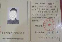 廣西崇左2008年高中畢業證圖片