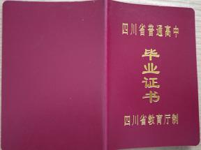 廣安棗山2001年高中畢業證樣本及圖片