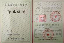 山東省2008年高中畢業證圖片