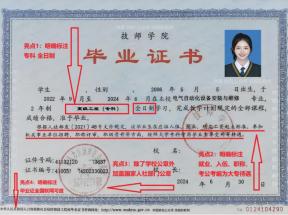 新版技工、技師學院畢業證樣本